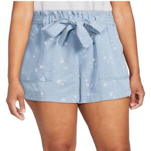 TIME AND TRU Women's Tencel Shorts Blue Bleached Size Large